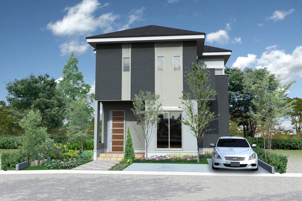 Local photos, including front road. Building plan example (B No. land)