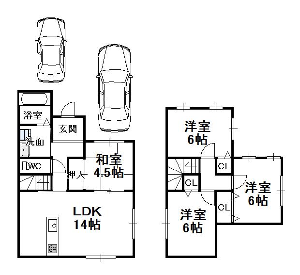 Floor plan. 23,900,000 yen, 4LDK, Land area 102 sq m , Building area 84.24 sq m January 2012 architecture Not tenants Property