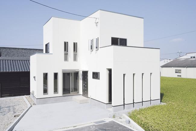 Building plan example (exterior photos). Building plan example White house series