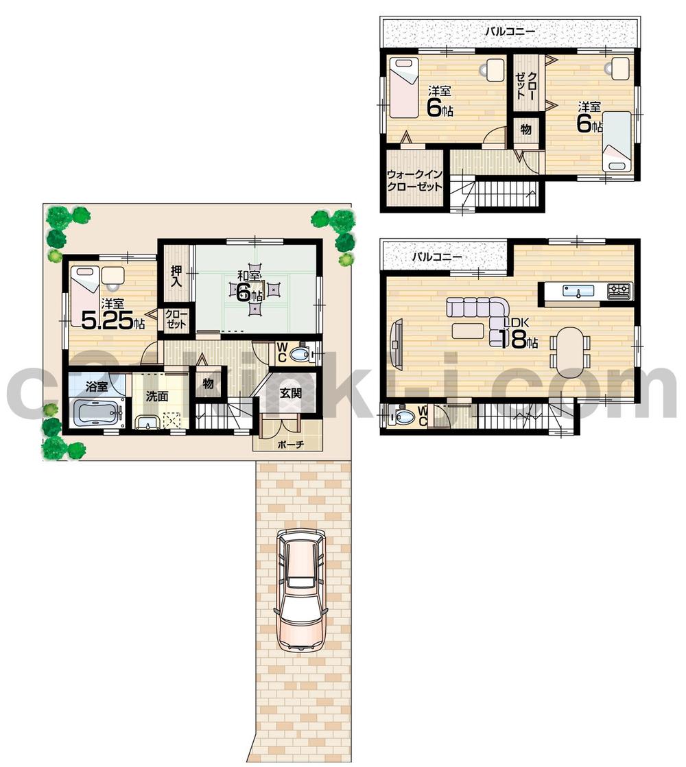 Floor plan. (No. 4 locations), Price 33,800,000 yen, 4LDK, Land area 86.4 sq m , Building area 100.84 sq m