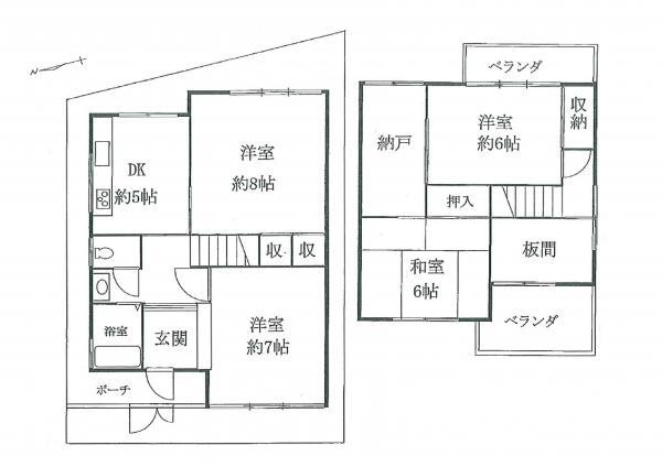 Floor plan. 29,800,000 yen, 4DK+S, Land area 77.59 sq m , Building area 88.72 sq m floor plan