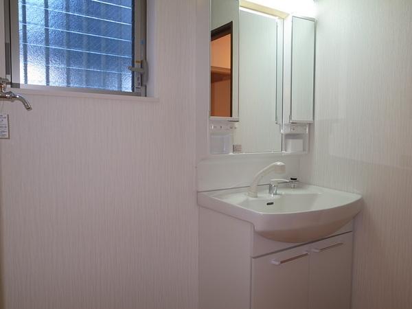 Wash basin, toilet. Directing the room is fine basin space