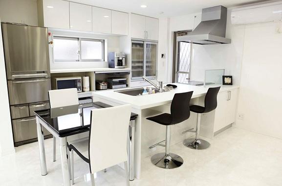 Kitchen. Island-type face-to-face kitchen