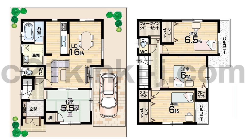 Floor plan. (No. 2 locations), Price 36,800,000 yen, 4LDK, Land area 86.27 sq m , Building area 93.96 sq m
