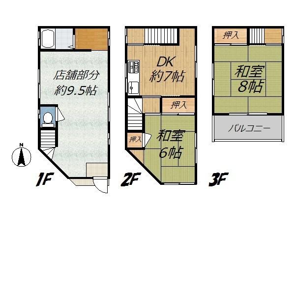 Floor plan. 11.8 million yen, 2DK+S, Land area 35.71 sq m , Building area 87.07 sq m