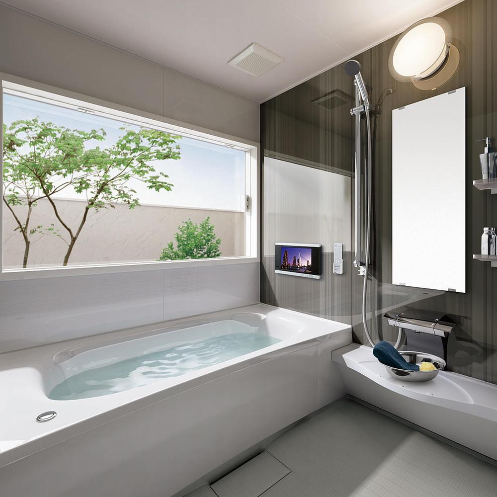 Building plan example (introspection photo). Panasonic made Heating ventilation dryer ・ 12-inch bathroom TV