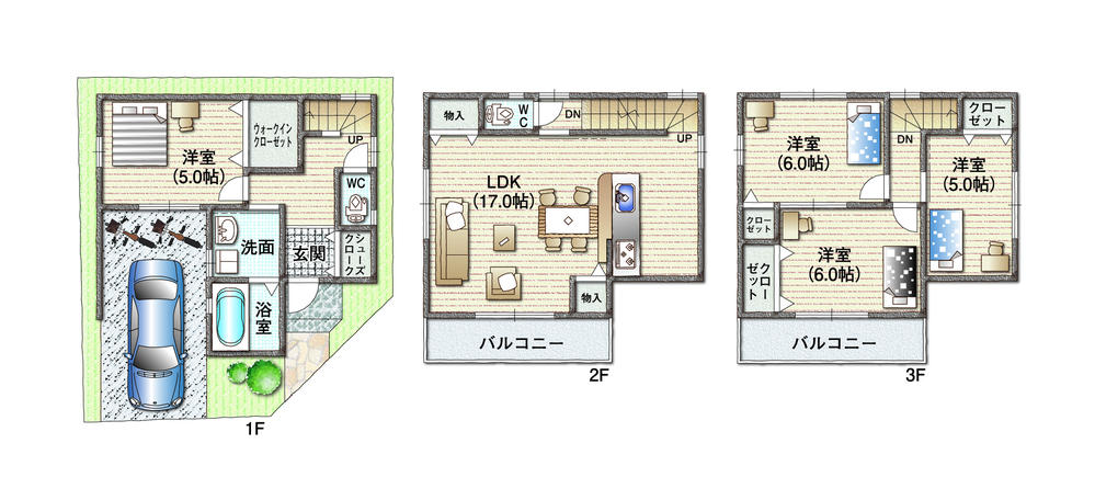 Free Plan corresponding Allowed, Parking two, Water around the second floor installation, Double-sided balcony installation Allowed.   Please feel free to contact us.
