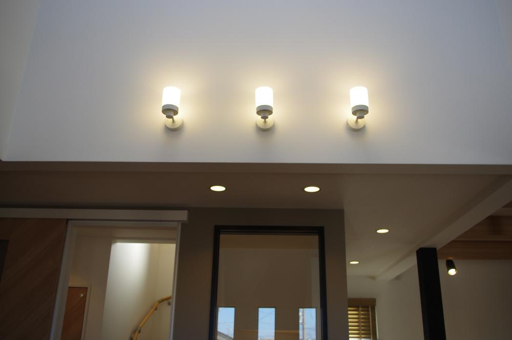 Bathroom. Lighting also attractions to direct the interior tone space.