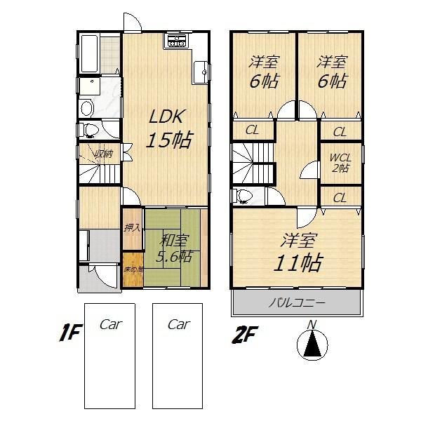 Floor plan. 32,800,000 yen, 5LDK+S, Land area 102.44 sq m , Building area 112.62 sq m