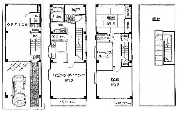 Floor plan. 34,600,000 yen, 3LDK, Land area 80.46 sq m , Building area 193.26 sq m