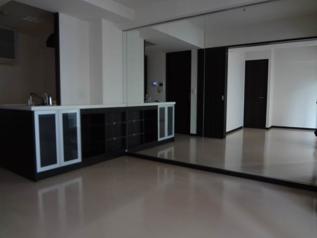 Living and room. There mirror