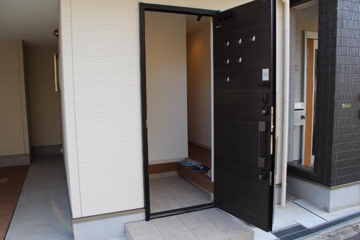 Model house photo. Easy locked with electric lock system