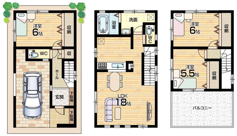 Floor plan. 35,800,000 yen, 4LDK, Land area 53.35 sq m , Building area 116.47 sq m floor plan 4LDK!