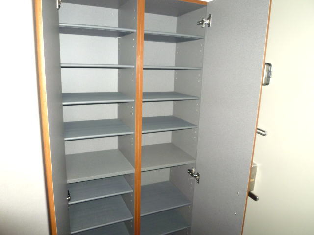 Entrance. With a large shoe box