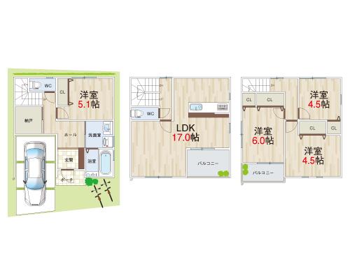 Building plan example (floor plan). Building plan example ( Issue land) Building Price      Ten thousand yen, Building area    sq m