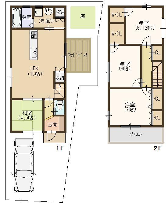 Floor plan. (No. 2 locations), Price 39,900,000 yen, 4LDK, Land area 99.12 sq m , Building area 91.12 sq m