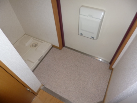Entrance. There is a washing machine Storage