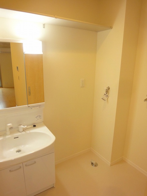 Other room space. There is a washing machine inside the room to dressing room