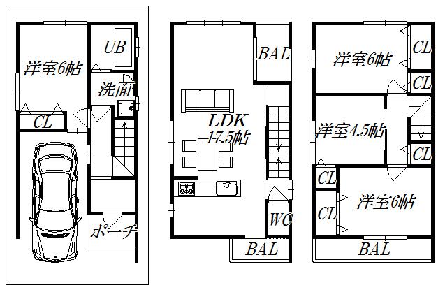 Building plan example (floor plan). Building plan example Building price  14.8 million yen, Building area 95 sq m