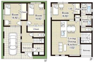 Floor plan. 32,800,000 yen, 3LDK, Land area 65.81 sq m , Building area 98.37 sq m