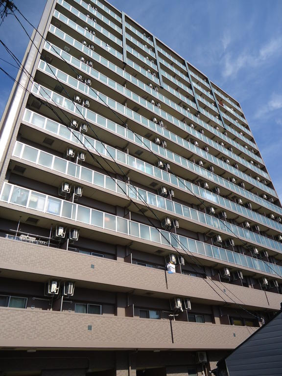 Building appearance. South-facing balcony