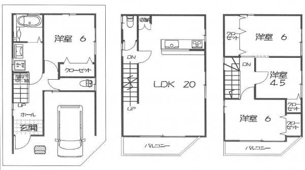 Floor plan. 36,800,000 yen, 4LDK, Land area 58.84 sq m , Building area 113.43 sq m