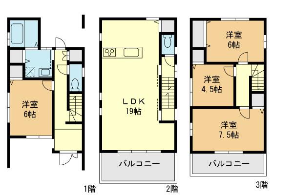 Floor plan. 31,800,000 yen, 4LDK, Land area 69.33 sq m , Building area 102.06 sq m floor plan