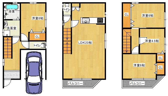 Floor plan. 36,600,000 yen, 4LDK, Land area 58.84 sq m , Building area 113.43 sq m ◆ Floor plan