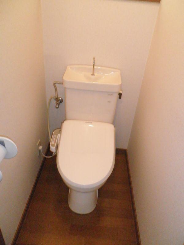 Toilet. Warm water washing toilet seat had made