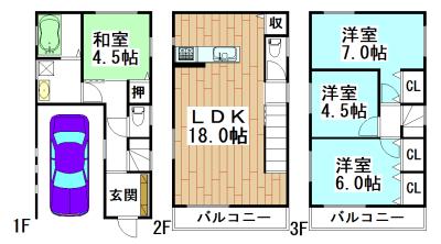 Floor plan. 31,800,000 yen, 4LDK, Land area 52.72 sq m , Building area 100 sq m floor plan
