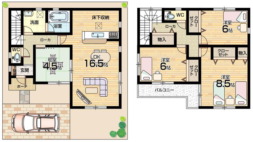 Floor plan. (No. 1 point), Price 23.8 million yen, 4LDK, Land area 100.95 sq m , Building area 93.82 sq m