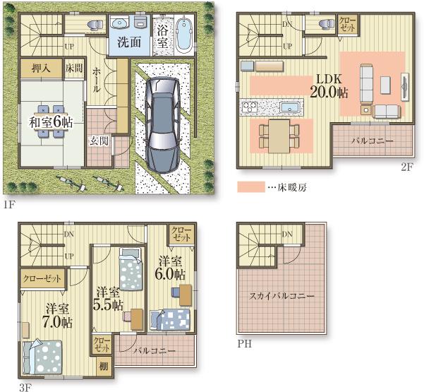 Other building plan example. Design that represents a house that warm