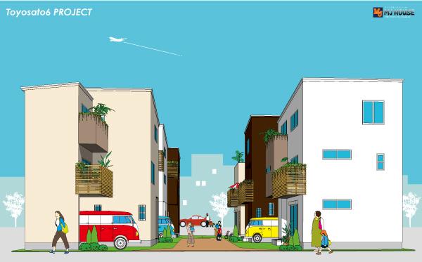 Building plan example (Perth ・ appearance). Is completion expected view of the entire subdivision.