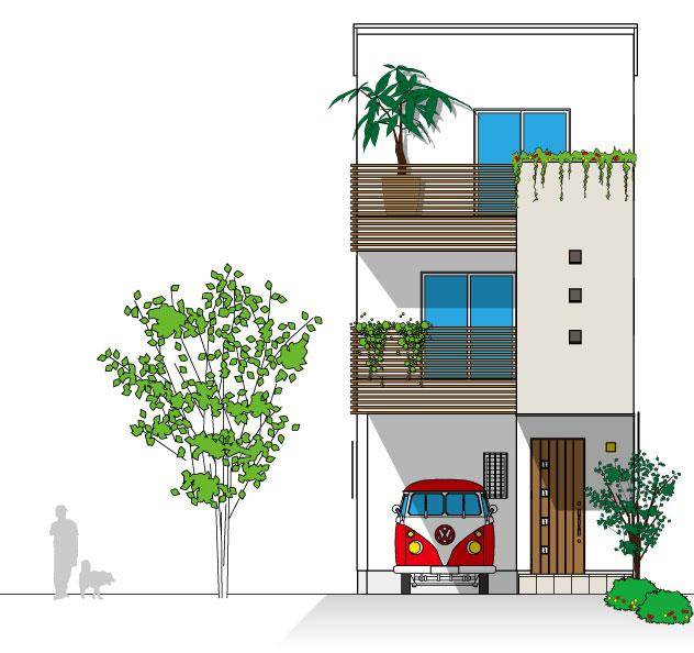 Building plan example (Perth ・ appearance). Appearance you can choose your free because it is free design. Building plan example (G No. land) Building Price 16,480,000 yen, Building area 119.22 sq m