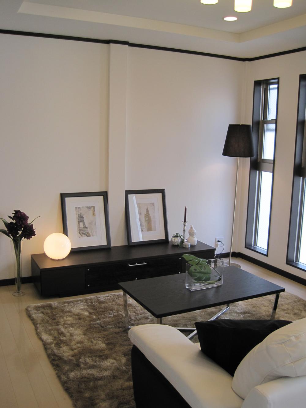 Building plan example (introspection photo). Simple modern interior is families represent a restful advanced design!
