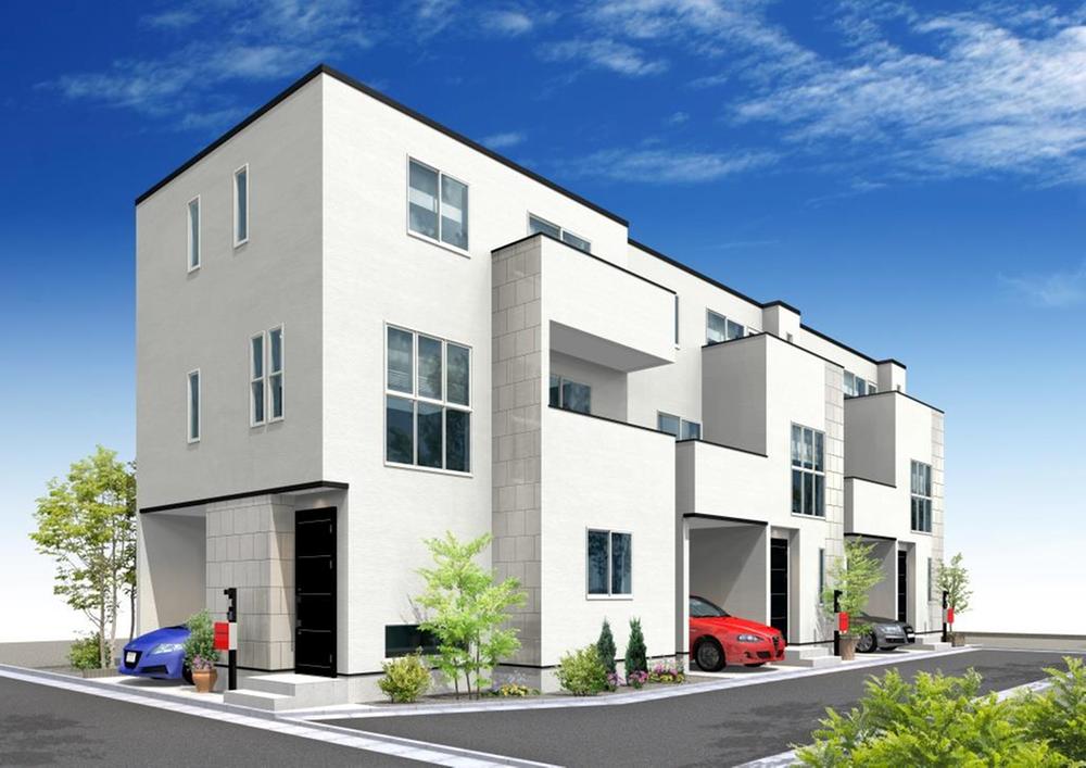 Building plan example (Perth ・ appearance). But simple design more fashionable in large tile