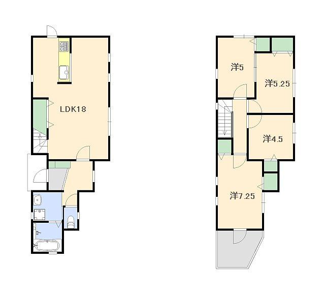 Building plan example (floor plan). Building plan example Building price 14.7 million yen, Building area 90.39 sq m