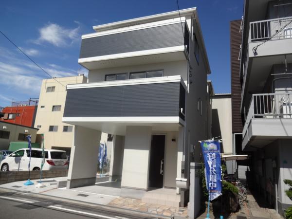 Local appearance photo. Facing south Stylish appearance Before road about 6m