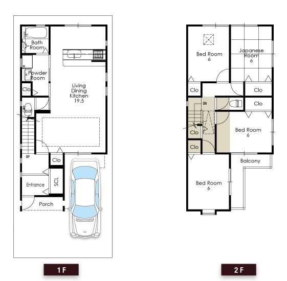 Floor plan. Local model house living