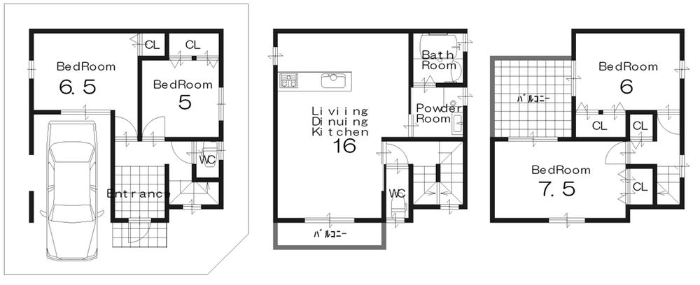 Floor plan. (No. 1 point), Price 33,800,000 yen, 4LDK, Land area 64.65 sq m , Building area 103.05 sq m