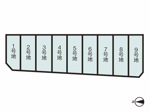 Other. The birth of the city of the total 9 compartment in Osaka city. Since the size of the room of all sections 37 square meters more than, Roomy house, Parking 2 cars, It is built the ideal of home such as garden. Day since the width of the front road is 6m ・ Airy, Car out also a simple enough (the entire section view)