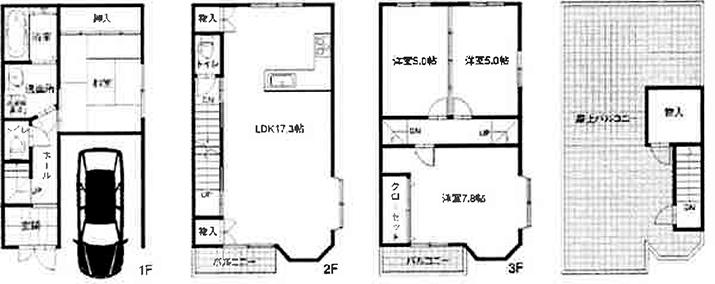 Floor plan. 26,900,000 yen, 4LDK, Land area 67.7 sq m , Building area 100.53 sq m spacious There rooftop balcony!