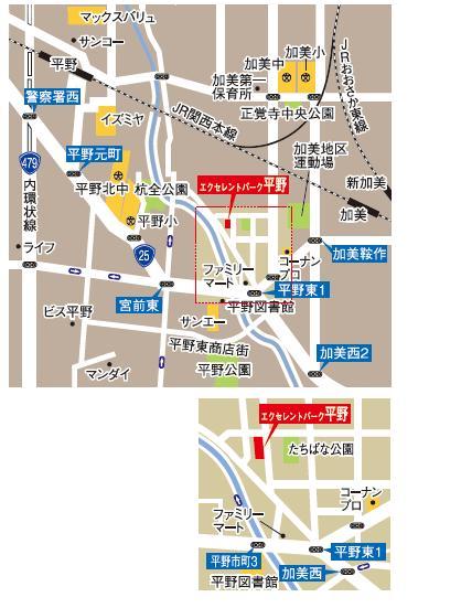 Local guide map. Sign the mark of around local