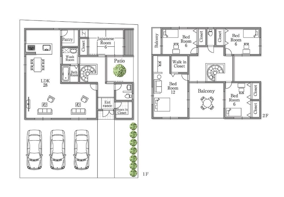 Floor plan. 57,800,000 yen, 5LDK, Land area 180.18 sq m , Floor free per building area 181.44 sq m reference plan