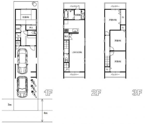 Floor plan. 25,300,000 yen, 4LDK, Land area 67.32 sq m , Building area 102 sq m