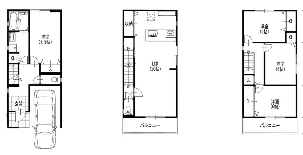 Floor plan. (4LDK plan), Price 30,800,000 yen, 4LDK, Land area 65.65 sq m , Building area 113.4 sq m