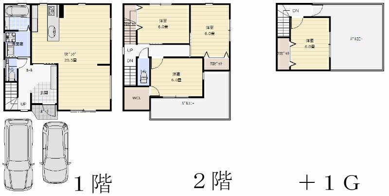 Floor plan. Price 30,800,000 yen, 4LDK, Land area 90.62 sq m , Building area 109.89 sq m