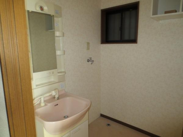 Wash basin, toilet. Basin space