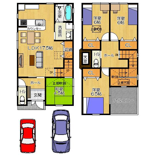 Other building plan example. Building area: said about 99.63 sq m
