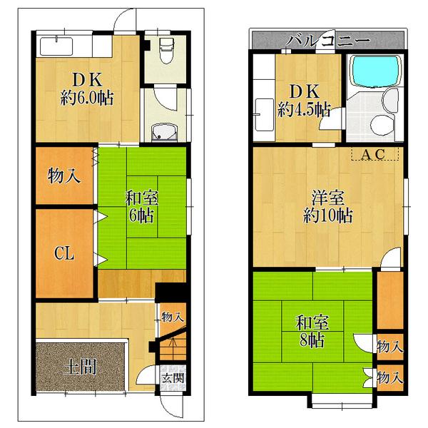 Floor plan. 10.8 million yen, 3DK, Land area 59.14 sq m , Building area 81.2 sq m